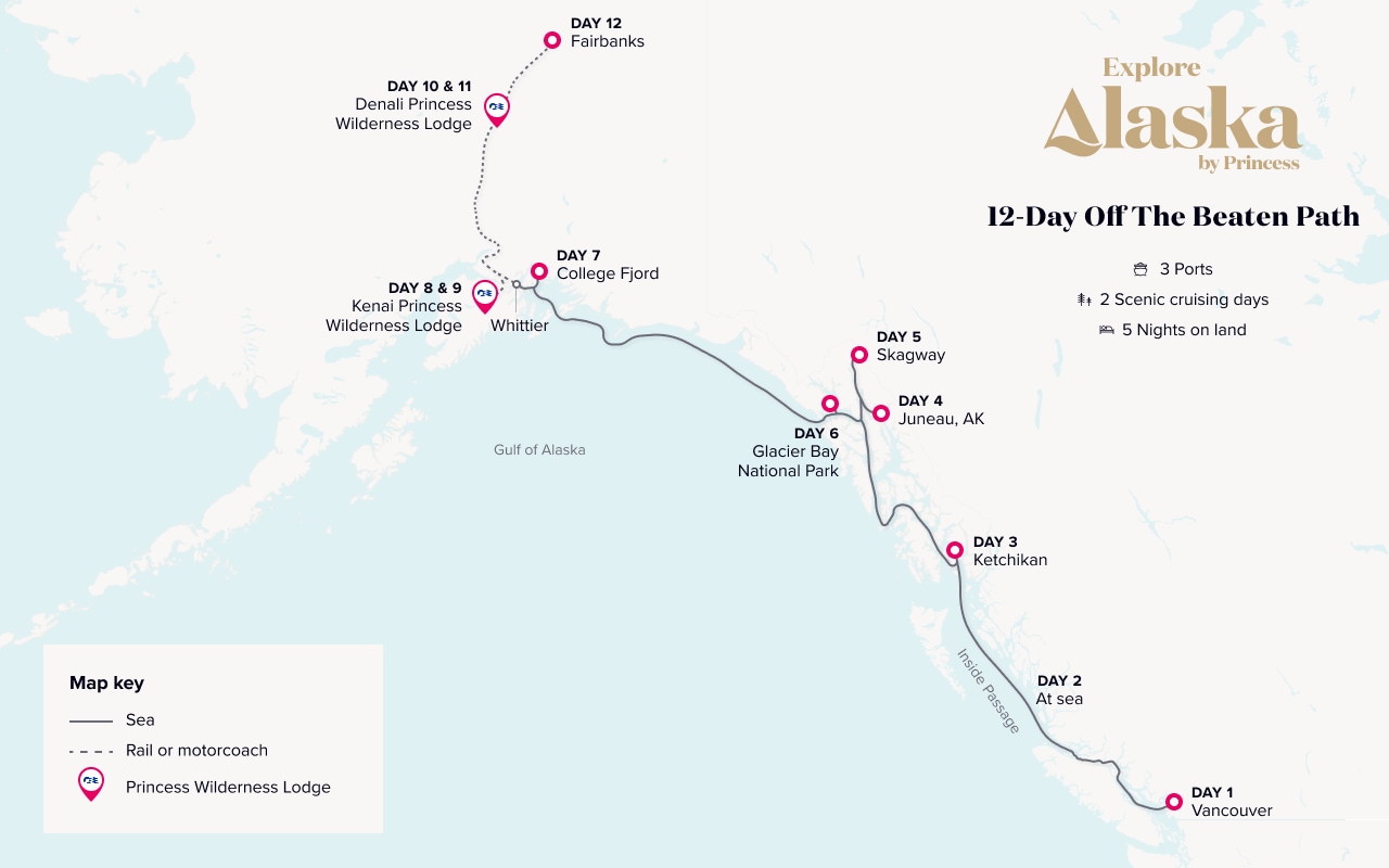 Alaska Cruise Map