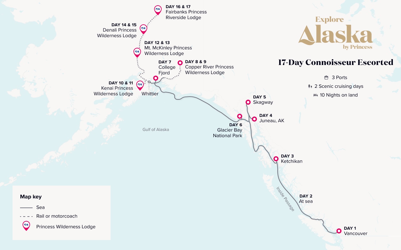 Alaska Cruise Map