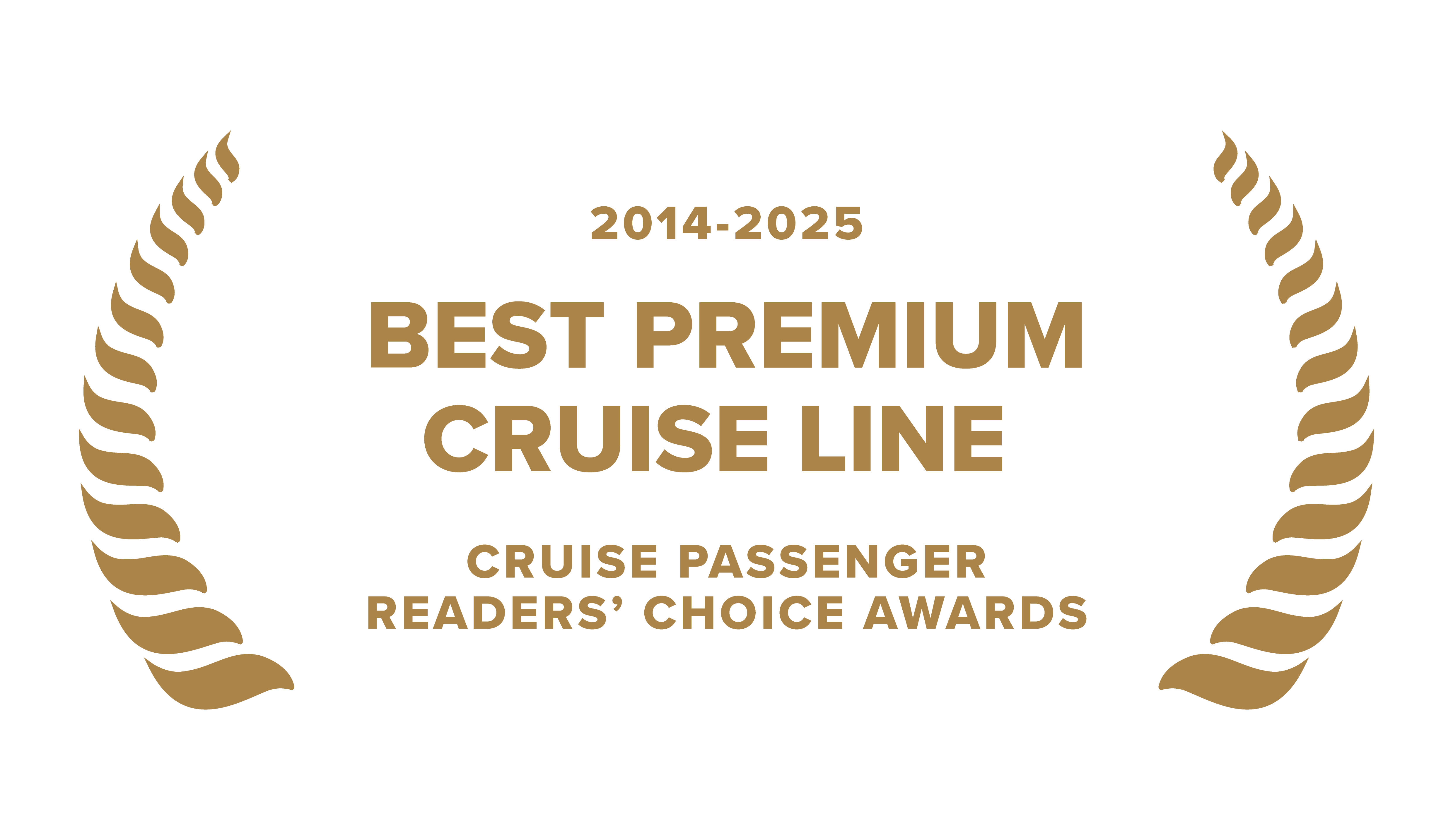 2014-2025 Best Premium Cruise Line-Cruise Passenger Readers' Choice Awards