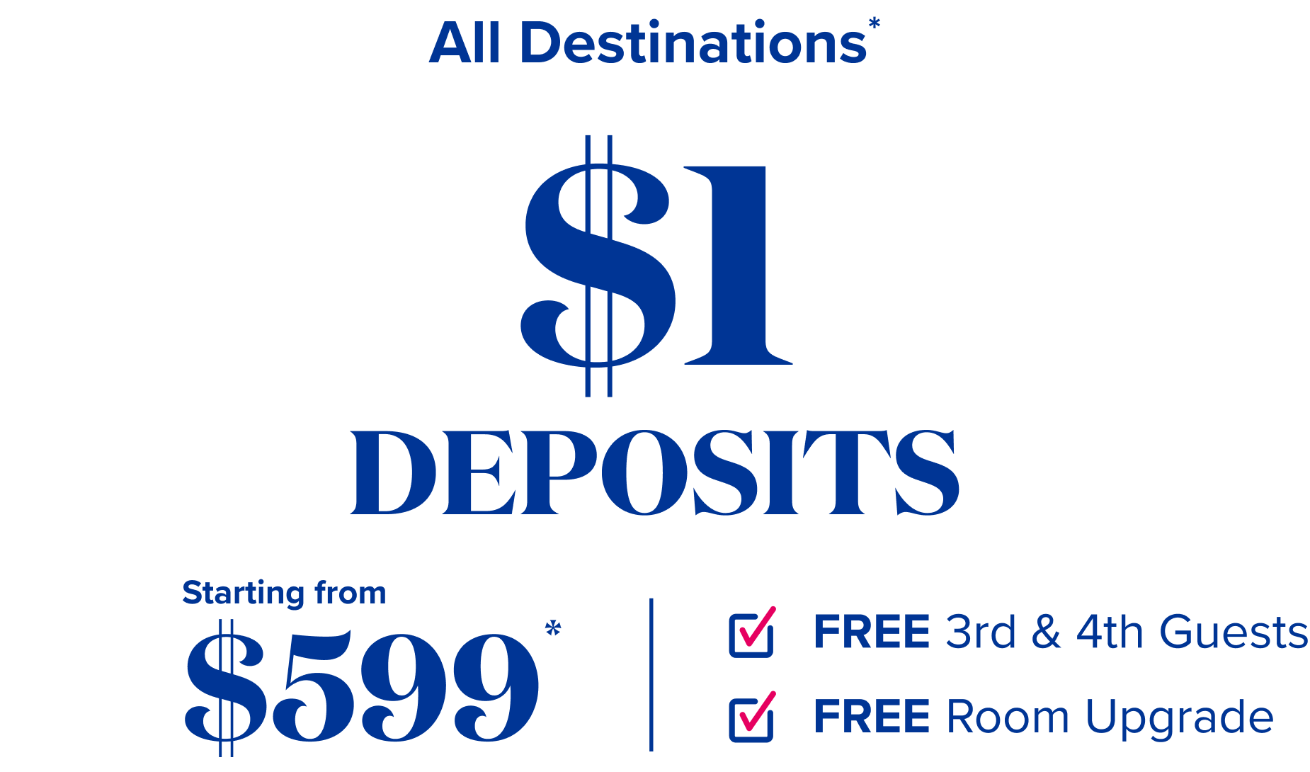1 dollar deposit sale lockup